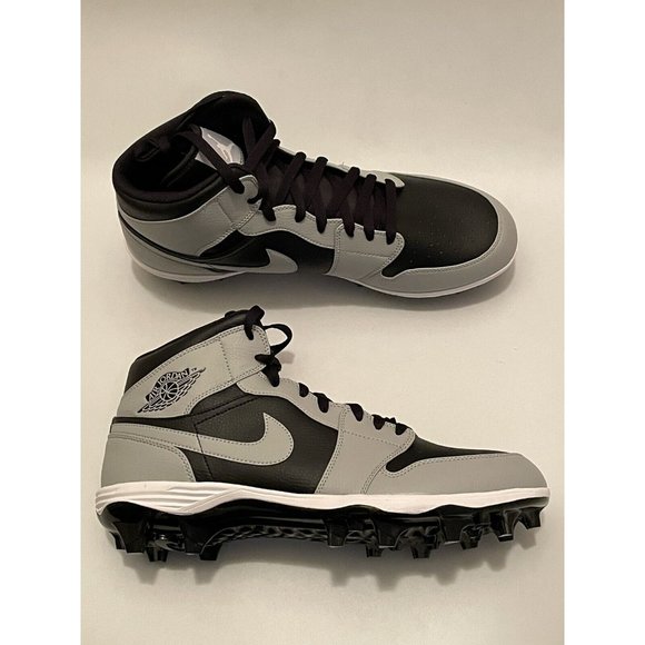 Nike Air Jordan 1 Mid TD Shadow 2.0 Football Cleats FJ6805-002 Men’s Size 14 US